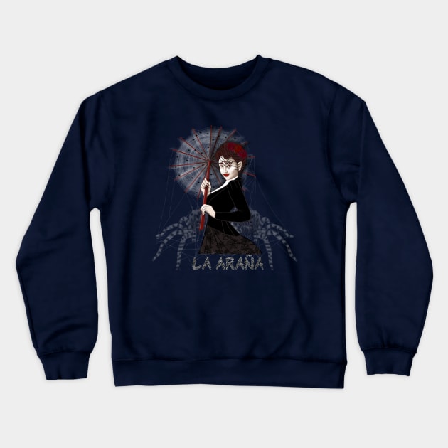 La Araña Crewneck Sweatshirt by KataMartArt